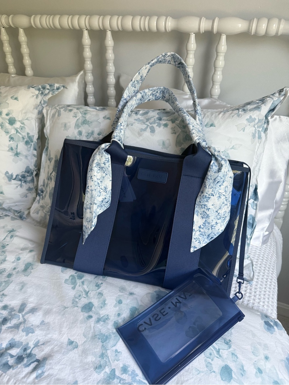 NWT Case-mate Navy jelly tote bag something navy twilly Phone Pouch - Picture 4 of 4